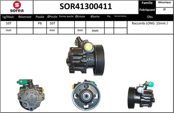 EAI SOR41300411 - Hydraulic Pump, steering system autospares.lv