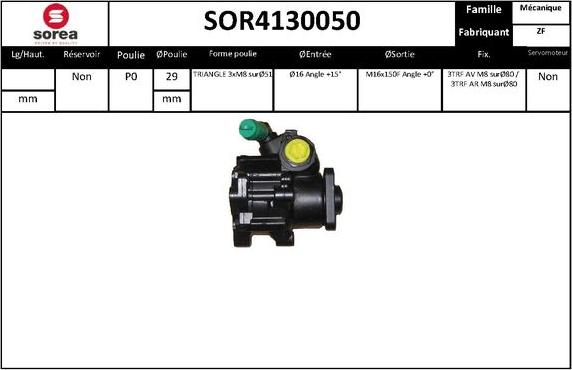 EAI SOR4130050 - Hydraulic Pump, steering system autospares.lv