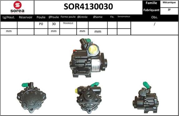 EAI SOR4130030 - Hydraulic Pump, steering system autospares.lv