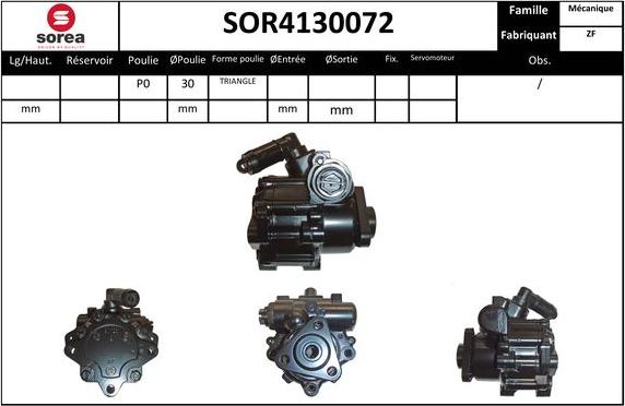 EAI SOR4130072 - Hydraulic Pump, steering system autospares.lv