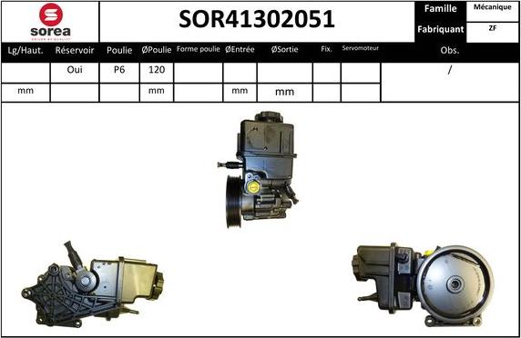 EAI SOR41302051 - Hydraulic Pump, steering system autospares.lv