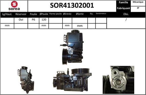 EAI SOR41302001 - Hydraulic Pump, steering system autospares.lv