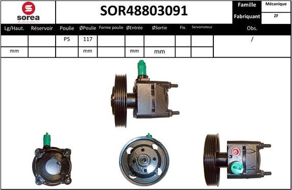 EAI SOR48803091 - Hydraulic Pump, steering system autospares.lv