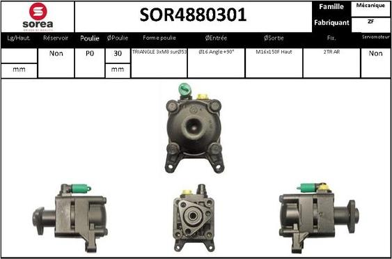 EAI SOR4880301 - Hydraulic Pump, steering system autospares.lv