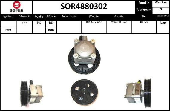 EAI SOR4880302 - Hydraulic Pump, steering system autospares.lv