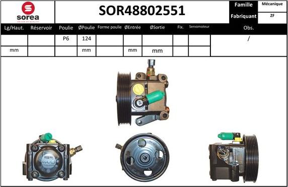 EAI SOR48802551 - Hydraulic Pump, steering system autospares.lv