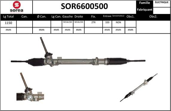 EAI SOR6600500 - Steering Gear autospares.lv