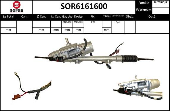 EAI SOR6161600 - Steering Gear autospares.lv