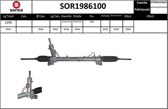 EAI SOR1986100 - Steering Gear autospares.lv