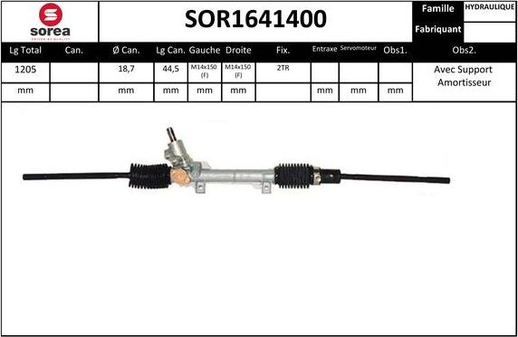 EAI SOR1641400 - Steering Gear autospares.lv