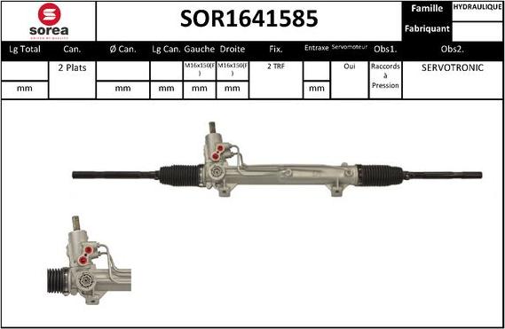 EAI SOR1641585 - Steering Gear autospares.lv