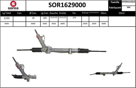 EAI SOR1629000 - Steering Gear autospares.lv