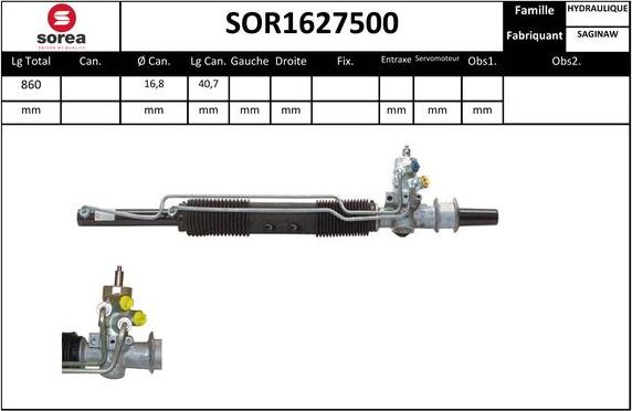 EAI SOR1627500 - Steering Gear autospares.lv