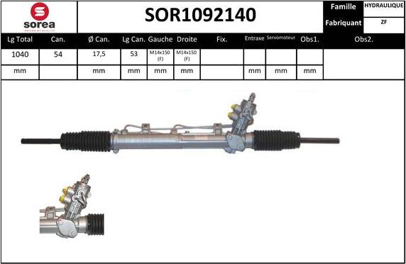 EAI SOR1092140 - Steering Gear autospares.lv