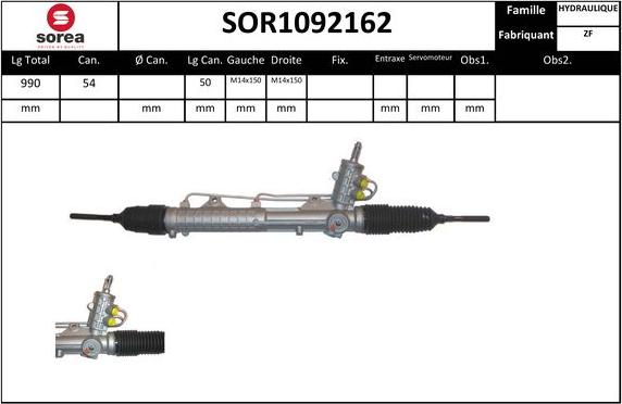 EAI SOR1092162 - Steering Gear autospares.lv