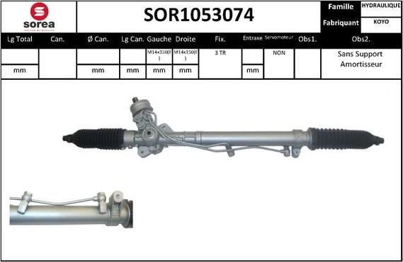 EAI SOR1053074 - Steering Gear autospares.lv