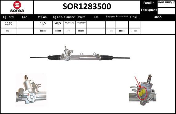 EAI SOR1283500 - Steering Gear autospares.lv