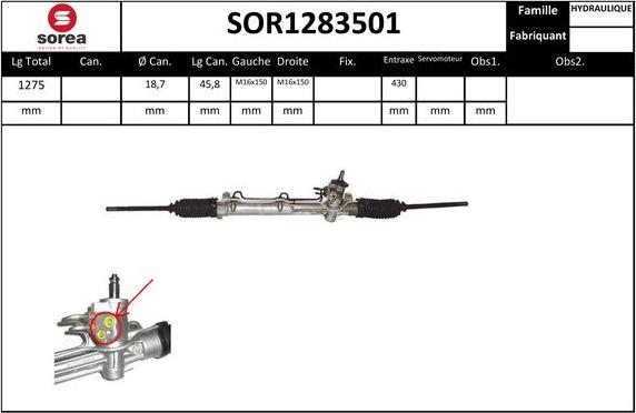 EAI SOR1283501 - Steering Gear autospares.lv