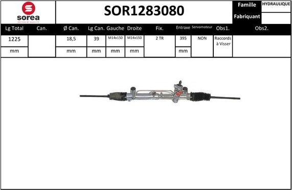 EAI SOR1283080 - Steering Gear autospares.lv