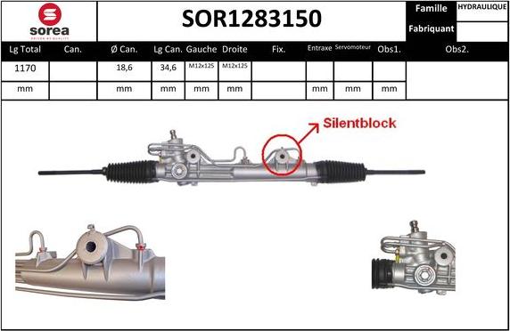 EAI SOR1283150 - Steering Gear autospares.lv