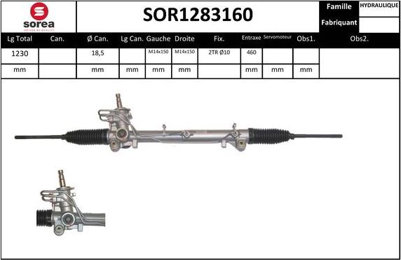 EAI SOR1283160 - Steering Gear autospares.lv