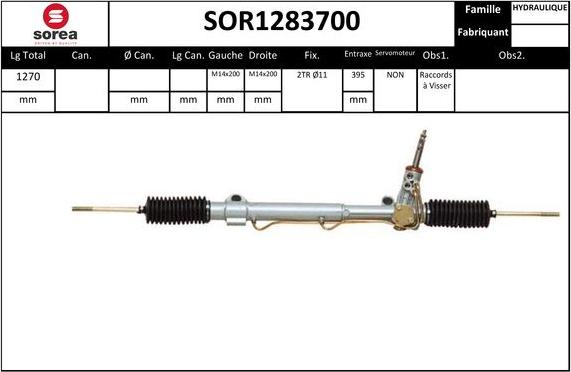 EAI SOR1283700 - Steering Gear autospares.lv