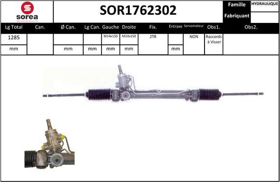 EAI SOR1762302 - Steering Gear autospares.lv