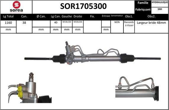 EAI SOR1705300 - Steering Gear autospares.lv