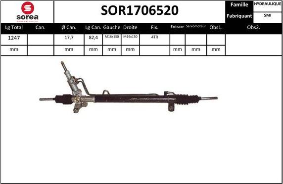 EAI SOR1706520 - Steering Gear autospares.lv