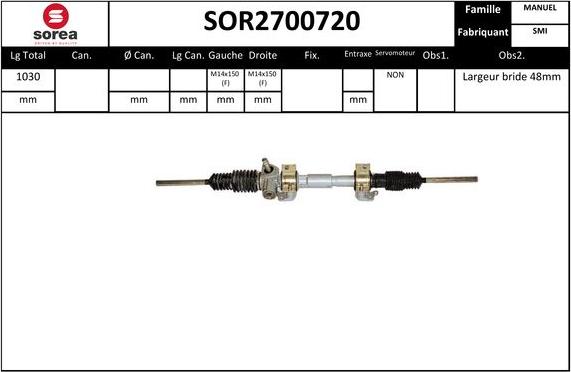 EAI SOR2700720 - Steering Gear autospares.lv