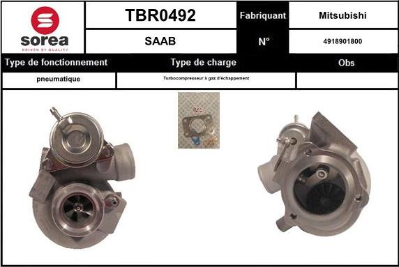 EAI TBR0492 - Charger, charging system autospares.lv