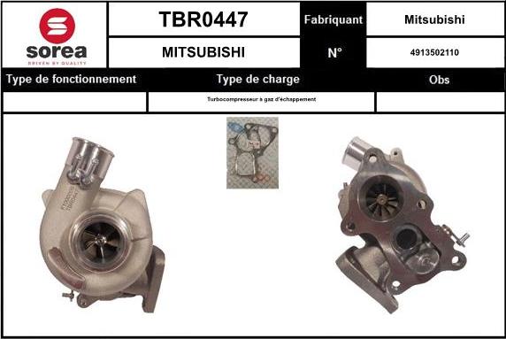 EAI TBR0447 - Charger, charging system autospares.lv