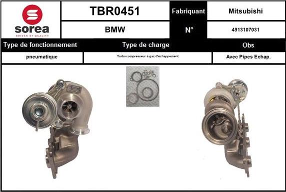 EAI TBR0451 - Charger, charging system autospares.lv