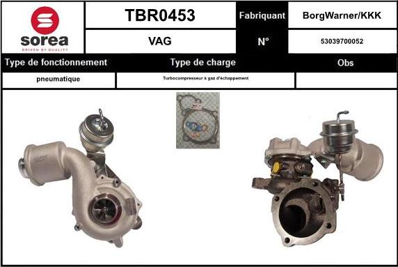 EAI TBR0453 - Charger, charging system autospares.lv