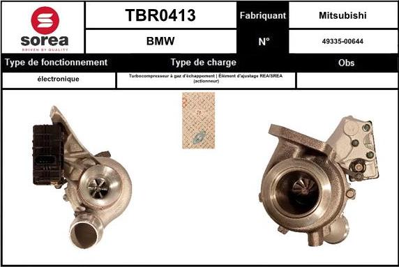 EAI TBR0413 - Charger, charging system autospares.lv