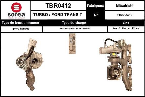 EAI TBR0412 - Charger, charging system autospares.lv