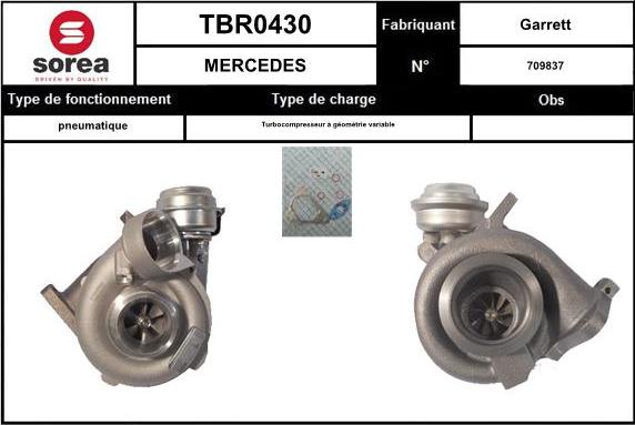 EAI TBR0430 - Charger, charging system autospares.lv