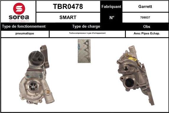 EAI TBR0478 - Charger, charging system autospares.lv