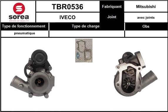 EAI TBR0536 - Charger, charging system autospares.lv