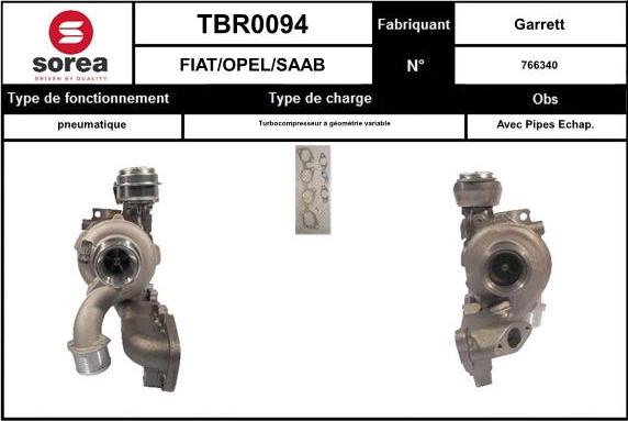 EAI TBR0094 - Charger, charging system autospares.lv