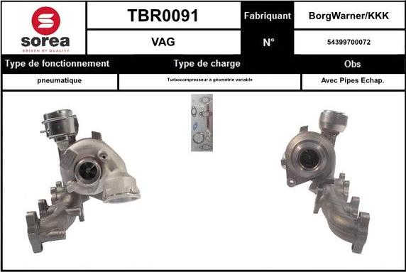 EAI TBR0091 - Charger, charging system autospares.lv