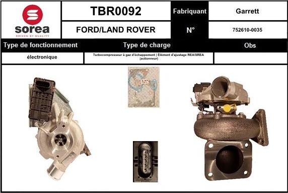 EAI TBR0092 - Charger, charging system autospares.lv