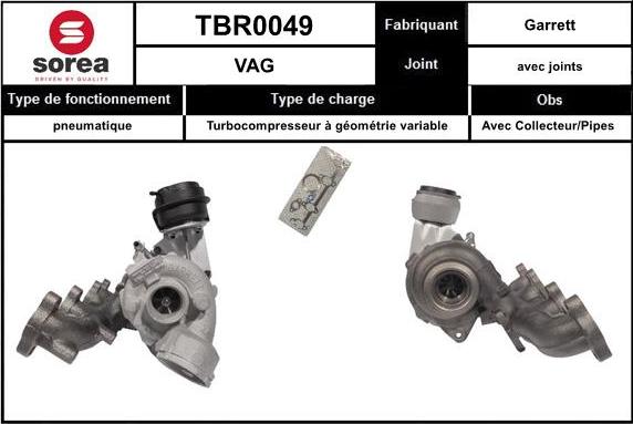 EAI TBR0049 - Charger, charging system autospares.lv