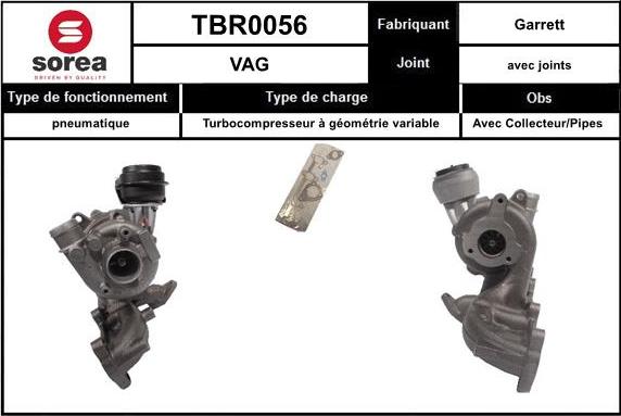 EAI TBR0056 - Charger, charging system autospares.lv