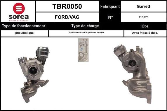 EAI TBR0050 - Charger, charging system autospares.lv