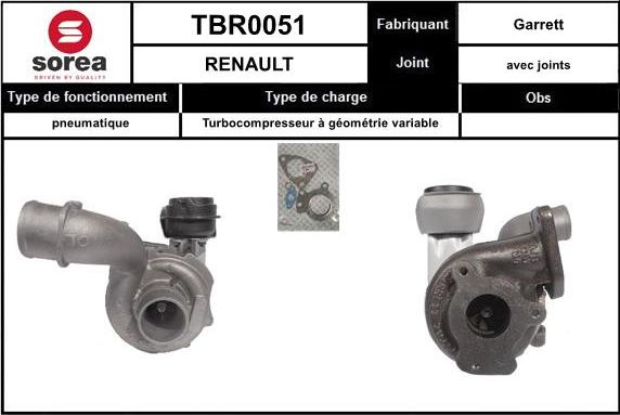 EAI TBR0051 - Charger, charging system autospares.lv