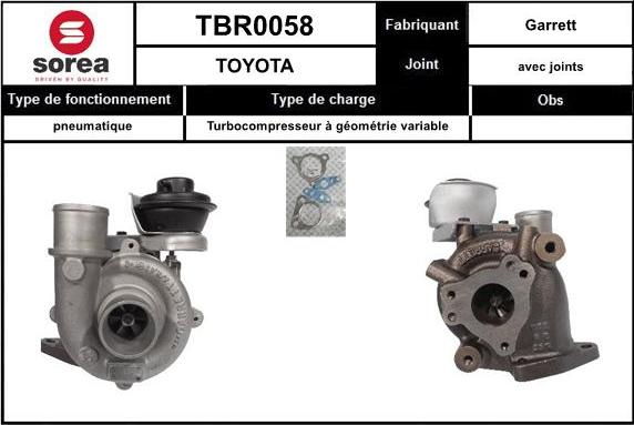 EAI TBR0058 - Charger, charging system autospares.lv