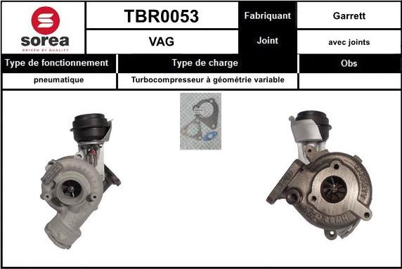 EAI TBR0053 - Charger, charging system autospares.lv