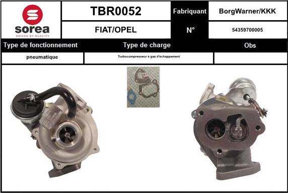 EAI TBR0052 - Charger, charging system autospares.lv