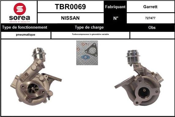 EAI TBR0069 - Charger, charging system autospares.lv